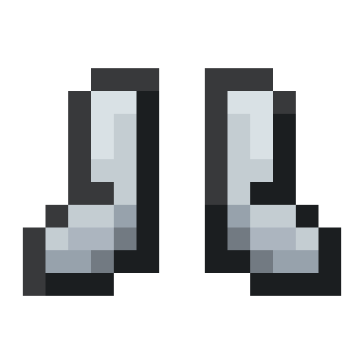 Silver Boots.png: Infobox image for Silver Boots the item in Minecraft