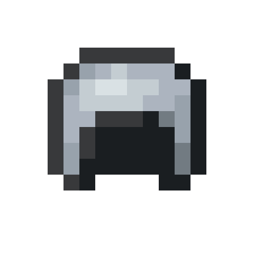 Silver Helmet.png: Infobox image for Silver Helmet the item in Minecraft