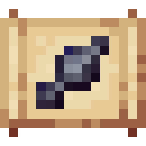 Kunai Schematic.png: Infobox image for Kunai Schematic the item in Minecraft