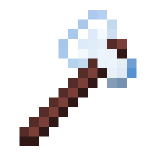 Mithril Axe.png: Infobox image for Mithril Axe the item in Minecraft