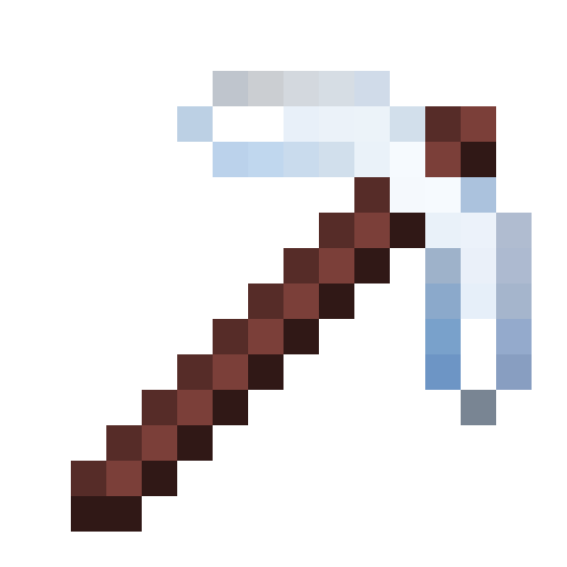 Mithril Pickaxe.png: Infobox image for Mithril Pickaxe the item in Minecraft