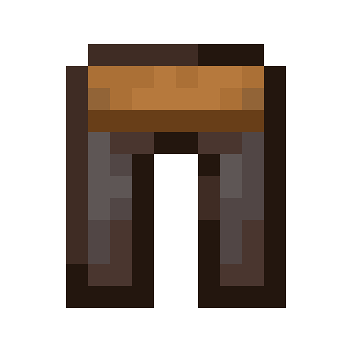 Monster Leather Leggings (D).png: Infobox image for Monster Leather Leggings (D) the item in Minecraft