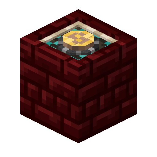 Red Nether Brick Magic Engine.png: Infobox image for Magic engine the block in Minecraft