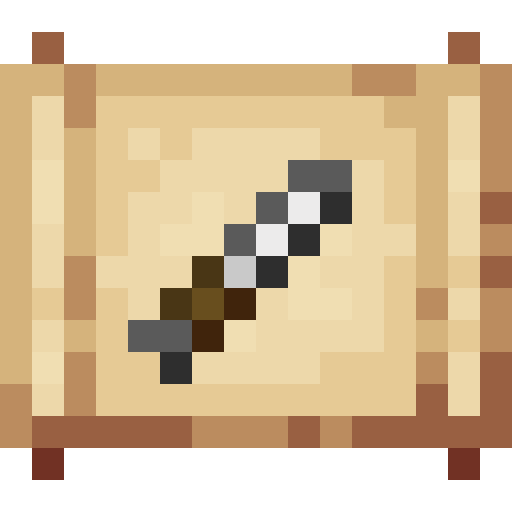 Short Sword Schematic.png: Infobox image for Short Sword Schematic the item in Minecraft