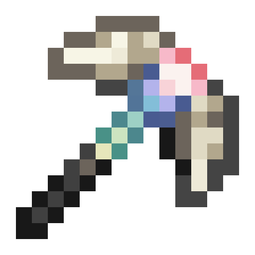Sissie Tooth Pickaxe.png: Infobox image for Sissie Tooth Pickaxe the item in Minecraft