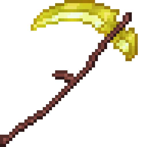 Orichalcum Scythe.png: Infobox image for Orichalcum Scythe the item in Minecraft
