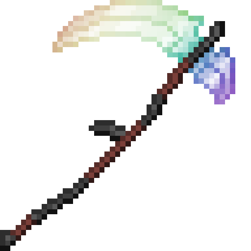 Pure Magisteel Scythe.png: Infobox image for Pure Magisteel Scythe the item in Minecraft