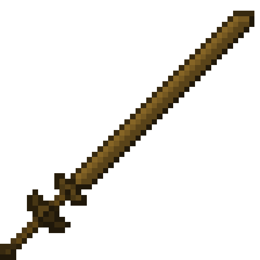 Wooden Great Sword.png: Infobox image for Wooden Great Sword the item in Minecraft