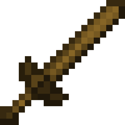 Wooden Long Sword.png: Infobox image for Wooden Long Sword the item in Minecraft