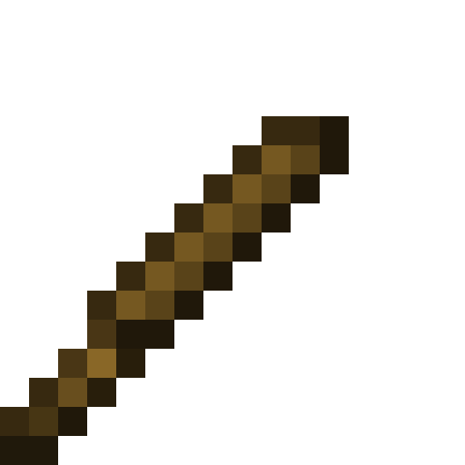 Wooden Short Sword.png: Infobox image for Wooden Short Sword the item in Minecraft